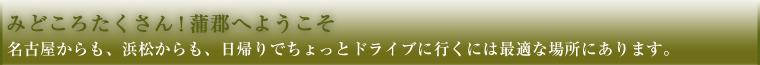 みどころたくさん!蒲郡へようこそ