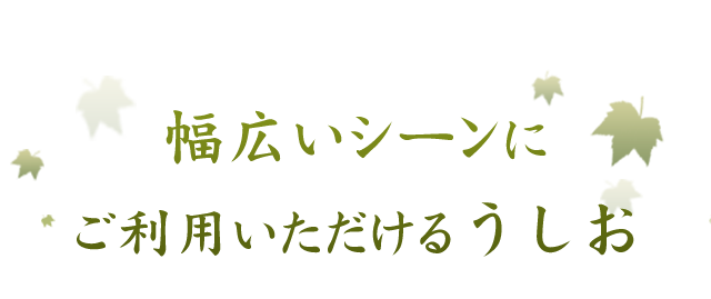 幅広いシーンに